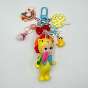 Sonny Angel Handmade Keychain - Yellow Rose Lion